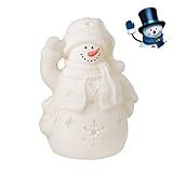 giveuクリスマスFlameless LED Candle withタイマー、電池式ホームホリデー装飾( hand-waving )雪だるま