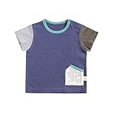 ナオミイトウ NAOMI ITO おうちポケットTシャツ ネイビー 80cm 79564