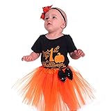 ハロウィン スカート 子供、三番目の店 幼児の赤ちゃんの女の子 レター ロンパージャンプスーツ スカート ハロウィーンの衣装 セット