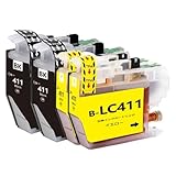 LC411 brother用互換インクカートリッジブラザー用LC411BKブラック2本 LC411Yイエロー2本 合計4本 対応機種：DCP-J526N/J528N/J914N/J915N/J926N-W/J926N-W/B /J928N-B/J1800N/ MFC-J904N/J905N/J739DN/DWN /J939DN/DWN