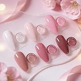 BORN PRETTY ジェルネイルキット ヌード、ローズ、ピンクの6色、初心者に最適、7ml、UV・LEDライト対応