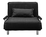 大川家具 関家具 ソファベッド 97cm幅 素材:ファブリック ブラック 253771