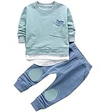 ZooArts ベビー服 子供服 キュート スウェット+ズボン 2点セット キッズ 男の子 女の子 長袖 秋冬 おしゃれ 上下セット 0~4歳 (80（6-12ヶ月）)