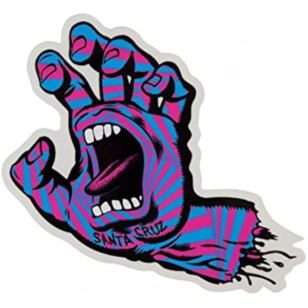 Santacruz サンタクルーズ ステッカー Screaming Party Hand Santa Cruz サンタ クルーズ サンタクルズ Sticker ステッカー スノーボード Amazon