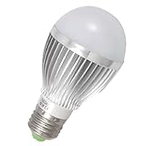 E27ネジベースシルバートーンシェル5??×1WのウォームホワイトのLEDグローブライト5ボール電球