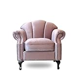 クラシックデモダン【シェルファ】一人掛け 貝殻モチーフソファ（セピア/ベルベット×ブラック）アンティーク ビンテージ ロマンティック かわいい おしゃれ プリンセス 姫系 エレガント【搬入・設置サービス】VS1F221K 家具 チェア ソフ