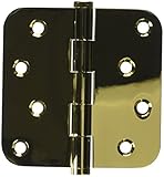 Deltana CSB44R5-RZ Zig Zag Solid Brass 4-Inch x 4-Inch x 5/8-Inch Radius Hinge [並行輸入品]