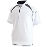 TS DESIGN(ティーエスデザイン) CORE FIT ミッドレイヤー半袖ハーフジップシャツ tw-3015 ホワイト M