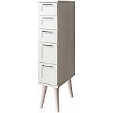 宮武製作所 チェスト すき間収納 EDER(エーデル) 簡単組立て スリム 幅21×奥行41×高さ110cm ホワイト CHY-001(WH)