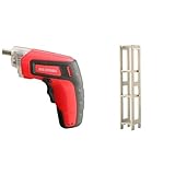 『電動ドライバー 充電式 RD110-R レッド』と『ラック ウッディラックスリム 幅20×奥行25.5×高さ118.5cm クリア WOR-120S』のセット