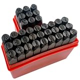 打刻印 アルファベット 大文字 数字 セット レザークラフト ハンドメイド DIY 革 金属 刻印 ポンチ (3mm 大文字・数字)