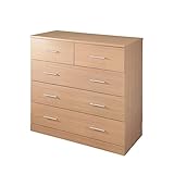 大量収納チェスト 【88cm幅】 4段 取っ手付き スライドレース ナチュラル