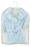 Big Oshi Baby Bath Terry Robe With Slippers, Blue, 0-9 Months by Big Oshi