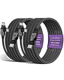 EndlesShine USB C - Cケーブル 3m ブラック 180回転 240W PD 高速充電 480Mbps データ転送 タイプC充電器コード Eマーカーチップ付き ノートパソコン 携帯電話 iPad用 2パック