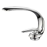 Wovier Chrome Waterfall Bathroom Sink Faucet,Single Handle Single Hole Vessel Lavatory Faucet,Basin 