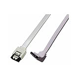 (まとめ)ミヨシ 6Gbps対応SATA3.0ケーブル L型コネクタ 100cm ホワイト JST-6L10/WH〔×10セット〕