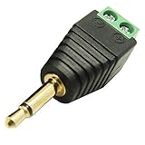 3.5mm モノプラグ 2極 オス 端子台 金メッキ端子 オーディオミニプラグ変換コネクタ オーディオ変換 モノラル ミニプラグ端子台