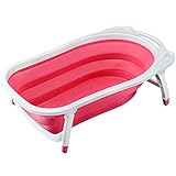 Baby Folding Bath Tub New Design Bath Tub Space Saver (Red) by TZinternational
