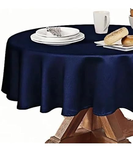 Gee Di Moda Round Tablecloth - 132 Inch - Heavy Duty Washable Polyester