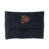 手刺繍【リス】ティッシュケース【2サイズ】 (お子様用サイズ)