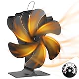 [令和３年改良 ストーブファン Rmally 火力ファン 6枚羽 エコファン 空気循環 エコストーブファン 火力熱炉ファン 暖炉用ストーブフ