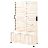 【組立不要の完成品＋設置サービス】 ガーデンフェンス プランター付き 木製 90×150cm ルーバーWH