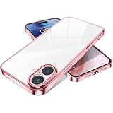 Rusinaione ケース 用の iPhone 17 クリア カバー 耐衝撃 薄型 米軍MIL規格 tpu カバー 人気(ローズゴールド)
