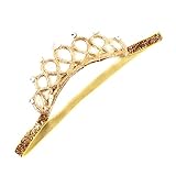 赤ちゃん女の子クラウンティアラヘッドバンドヘアバンド誕生日写真ゴールド/シルバー US サイズ: 1 year カラー: ゴールド