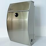 郵便ポスト郵便受け北欧モダンデザイン大型メールボックス 壁掛けプレミアムステンレスシルバーステンレス色ポストpm251