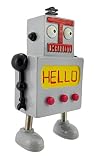 WhimsicalグレーロボットCoin Bank with Springy脚