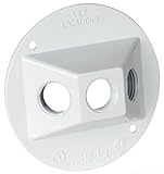Thomas & Betts DSS-3-WH Red Dot D-Pak Dry-Tite Round Lampholder Cover with Three Tapped Hole, White 