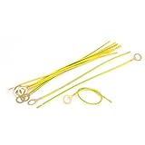 uxcell　銅　接地線アンテナ　アース線 非標準ダブルカラー　0.75mm2　10mmx200mm　10個入り