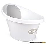 [シュナ그ル] Shnuggle ベビーバスタブ, 浴槽, コンパクトサポートシート, バスタイムを簡単にする, (新生児〜12ヶ月) + FREE Gift (Ball Pen) (海外直送品) (