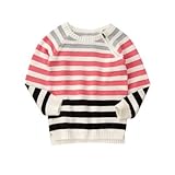 ジンボリー GYMBOREE/ ストライプセーター ブライトピンクストライプ トップスニット XS【並行輸入】