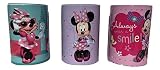 MinnieマウスSaving Bank Tins with Removable lids-のセット3