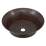 Sinkology SB303-16AG Copernicus Handmade Vessel Sink in Pure Solid, 16", Aged Copper [並行輸入品]