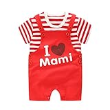 Cutelove 子供服 半袖Tシャツ+サスペンダーパンツ 夏 男の子 女の子 キッズ ベビー 男女兼用 赤ちゃん 可愛い 綿 柔らか オーバーオール 素敵 半袖 上下セット