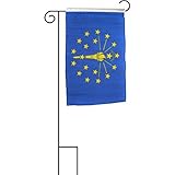 12X18 12X18 State Of Indiana Sleeved Garden Stand Flag [並行輸入品]