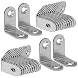 l字金具 固定金具 クランプ 金具 コの字 金具 アルミアングル l字 金具 l型金具 金具 金具 コの字 パイプ固定金具 取付金具 ステンレス製 L字 アングルブラケット 厚さ2ｍｍ 転倒防止 補強 （24個セット）