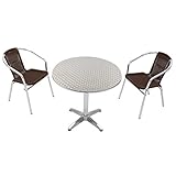 ガーデン3点セット ガーデンテーブル3点セット ガーデンテーブルセット 人工ラタン アルミチェア ダイニングチェア ロビーチェア ガーデンチェア スタッキングチェア ビーチチェア スタッキング アウト