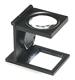 折りたたみ式 スタンド・ルーペ 10倍 30mm / 2LEDライト付