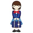 サンリオ 入園入学カード 型抜き 女の子学生服 S2114