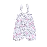 mimixiong(ミミクマ) 女の子 ノースリーブ ロンパース ベビー服 夏 ベビー用ボディオール　3M-12M (6M)