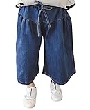 Plus Nao(プラスナオ) ガウチョパンツ スカーチョ ワイドパンツ スカンツ ボトムス デニム 子供 キッズ ジュニア 女の子 女児 90cm 100cm 1 デニム 110cm