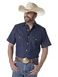 Wrangler メンズ 本格派カウボーイカット ウエスタンシャツ 半袖 US サイズ: Large カラー: ブルー