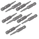 uxcell 六角ドライバービット 1/4インチ六角シャンク50mm長さ 2mmヘッド 10個入り