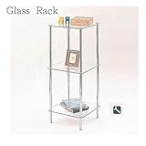 おしゃれなガラスラック 3段 コンパクト棚　ＯＮｏｎＦＲ070502060ｎｏ