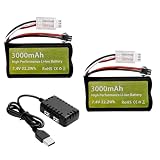 2PCS 7.4V 3000mAh 15C 2S Li-ion バッテリバンドSM-2Pプラグバンド2-in-1充電器用のH105 H103 H101リモコン船MN D99 D99s D90 D91 RCリモコントラックリモコン船工事車電池