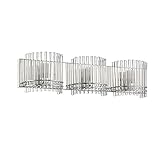 Chloe照明ch820040 cm25-bl3 Contemporary 3ライトクローム仕上げクリスタルシェードBath Vanity壁器具25 " Wide