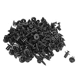 9.5ミリメートル径ホール用ファスナーリベットブラック100個のプラスチックプッシュ